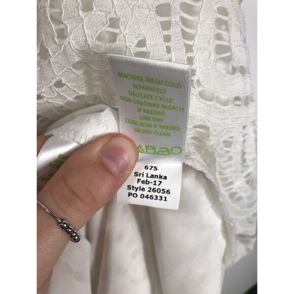 Lilly Pulitzer Women's White Lace Edona Romper Cute Feminine Lightweight Spring - Picture 12 of 12